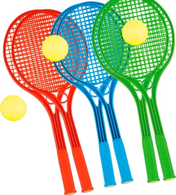 Zdjęcie produktu dla Zestaw do tenisa Softball Fun Set 3 szt. 2 rakietki, 1 piłka