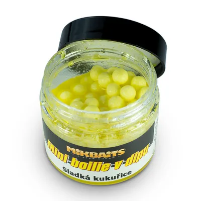 Obrázek produktu pro Mikbaits mini boilie v dipu 50ml Příchuť: Sladká kukuřice