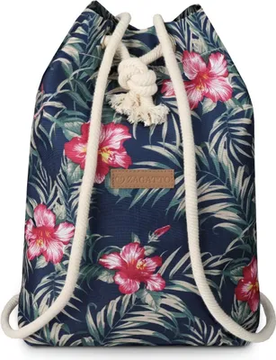 Produktbild von Zagatto Rucksacktasche Rucksack Tasche 'Nairobi' mit Blumenmuster und marineblau ZG670