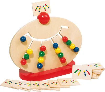 Produktbild von goki 58970 Farbsortierbrett / Motorikfächer oval, bunt (1 Stück)