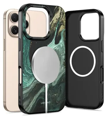Image de Tech-Protect Lamano Magsafe pour iPhone 16 Pro Vert Aura