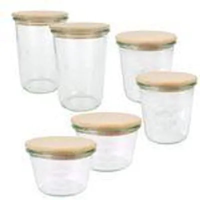 Zdjęcie produktu dla WECK Gläser Set 6 Einmachgläser, 2x 250 ml, 2x 500 ml, 2x 750 ml