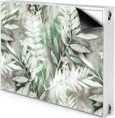 Produktbild von Magnet Radiator Magnet Mat Heizkörperverkleidung Heizkörper-Abdeckung Heizung 80x60 cm - Blätter, mit Tropen