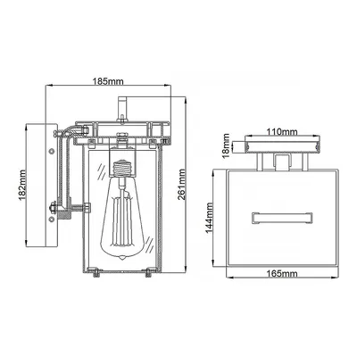 Produktbild von Elstead Glenview Außen-Wandleuchte E27 26cm Antike Bronze IP44