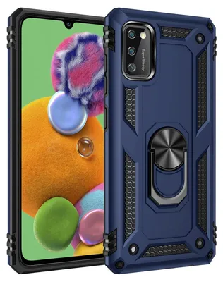 Immagine prodotto di Custodia sottile con supporto ad anello a 360 gradi Custodia protettiva Kickstand Custodia per telefono cellulare Supporto magnetico per auto compatibile con Samsung Z Flip 3 Blu