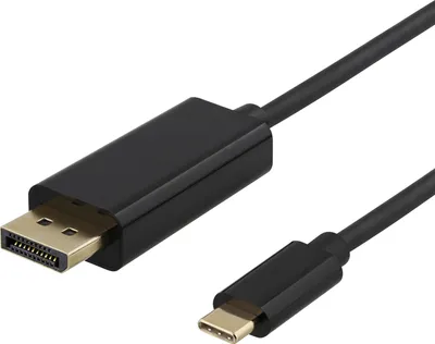 Produktbild von Deltaco USBC-DP100, 1 m, USB Typ-C, DisplayPort, Stecker, Buchse, Gerade