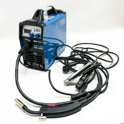 Produktbild von IPOTOOLS MIG-160ER Inverter Schweißgerät MIG MAG - Schutzgas Schweissgerät mit 160 Ampere auch FLUX/Fülldraht und Elektroden geeignet/E-Hand/Digitalanzeige/IGBT / 230V