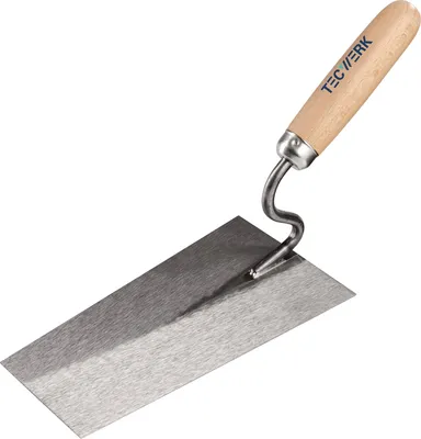 Immagine prodotto di Cazzuola da muratore, lunghezza 200 mm, larghezza 140 mm, con manico in legno di faggio, lama in acciaio con collo a S, levigata