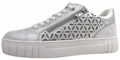 Image de Chaussures de sport pour femmes Marco Tozzi, modèle à lacets, couleur gris, style décontracté