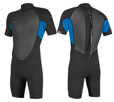 Produktbild von O'NEILL REACTOR-2 Neoprenanzug Herren 2mm Shorty Wetsuit Backzip black/ocean - Groesse: M (50)