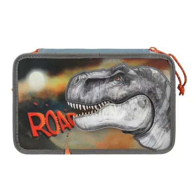 Produktbild von Dino World 3-Fach Dinosaurier Federmappe - Roar Federmäppchen für Jungs