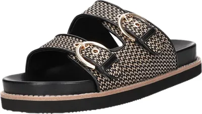 Image de Rieker Sandales Femme Plates Noir Loisirs, Taille:37 EU