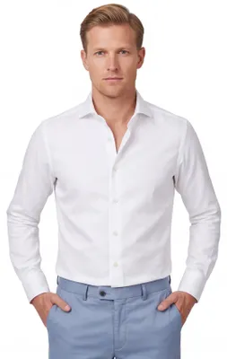 Produktbild von Weißes Hemd langer Arm Profuomo slim fit