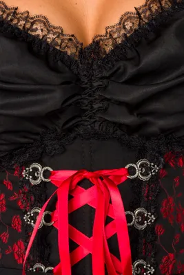 Produktbild von Dirndline Dirndl mit Bluse Rot - Schwarz - 3XL