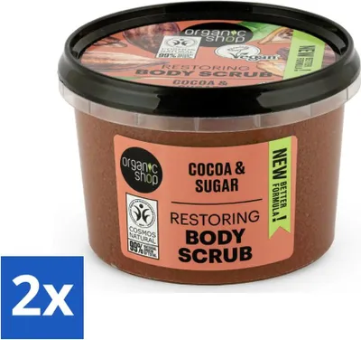 Immagine prodotto di Organic Shop - Scrub corpo al cacao - Ricco idratante - 250 ml - Value pack - 2 pezzi