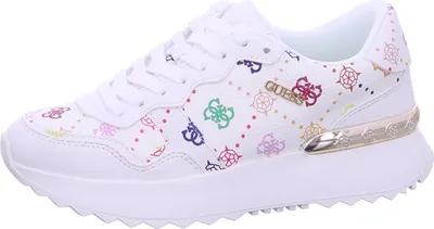 Produktbild von Guess Vinsa Logo-Laufschuhe in Weiß mit bunten Akzenten für Damen – Größe 4 UK – 37 EU – 6,5 US / Weiß mit bunten Akzenten