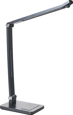 Zdjęcie produktu dla BELIANI Lampka biurkowa LED ciemnoszara materiał syntetyczny regulowane ramie obracany klosz bezstopniowy ściemniacz czujnik ruchu 3 barwy światła home office