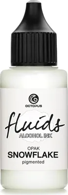 Produktbild von Octopus Fluids Alcohol Ink SNOWFLAKE, Alkoholtinte für Fluid Art und Resin, weiß