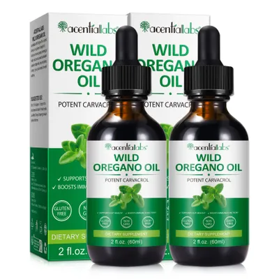 Produktbild von Wildes Oregano Öl Liquid Tropfen mit Carvacrol Vegan Natur 100% Rein 60ml