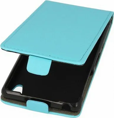 Produktbild von Flip Schutz Hülle für Samsung Galaxy Core II Hellblau Kunstleder Slim Flex