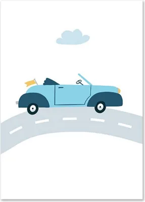 Produktbild von TPFLiving Kunstdruck LW-1020 (OHNE RAHMEN) Poster - Leinwand - Wandbild - Hochauflösender Giclée-Druck, langlebig und hochwertig - Autos für Kinderzimmer -  - Größe: 30x40cm