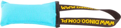 Produktbild von Dingo Hundespielzeug Beisswurst Agility Baumwolle mit Griff  Apportieren 15 cm x 6 cm Blau
