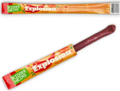 Produktbild von Ridderheims Sticks Explosion 50 g Snack-Salami luftgetrocknet Schweinefleisch 30 cm vakuumiert aus Schweden