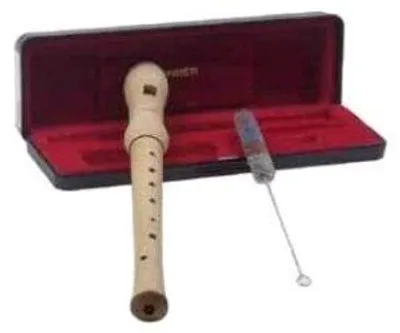 Blockflöte C-Sopran, lackiertes Holz, mit Etui