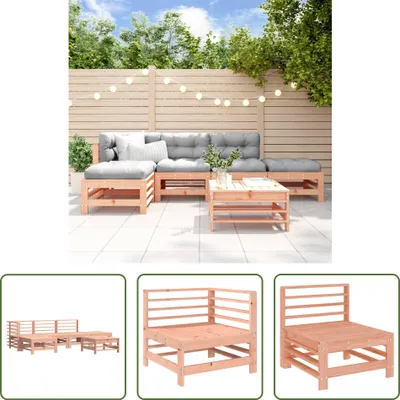 Produktbild von The Living Store 6-tlg. Garten-Lounge-Set Massivholz Douglasie