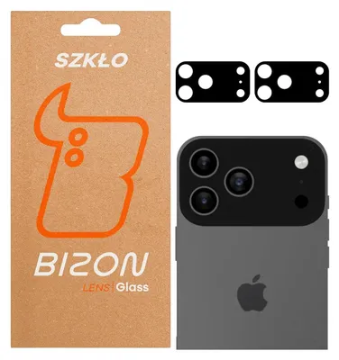 Product packaging for camera lens glass protectors, with a sample of the product and a depiction of a smartphone camera.
