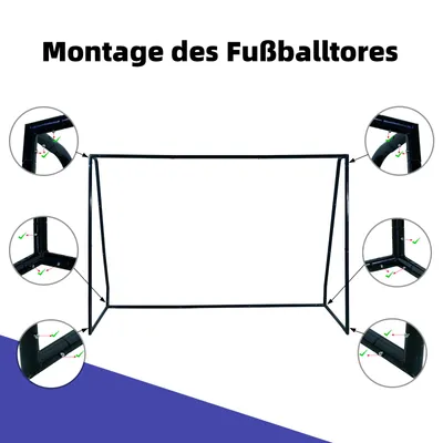Produktbild von CCLIFE Fußballtor Outdoor 240 cm mit Fußball Gartentor für Kinder und Erwachsene