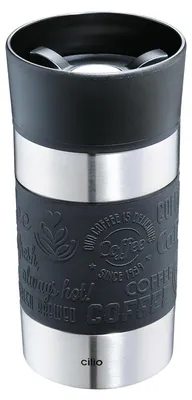 Produktbild von Cilio Isoliertrinkbecher VIAGGIO 300 ml schwarz 546187 4017166546187