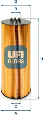 Produktbild von Ölfilter UFI 25.006.00 Filtereinsatz passend für MERCEDES-BENZ ACTROS ACTROS MP2 / MP3 für SETRA Series 400
