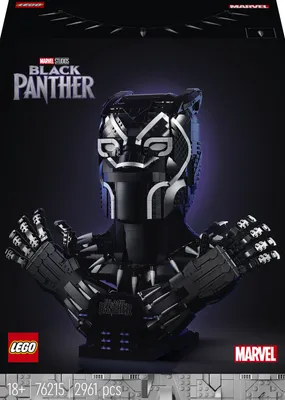 Produktbild von LEGO 76215 Marvel Black Panther, König T’Challa Wakanda Forerver Modellbausatz, Superheld-Helm aus der Avengers Infinity Saga, für Erwachsene als Sammlerstück