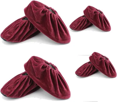 Produktbild von 4 paar Schuhüberzieher,Anti-Rutsch überzieher schuhe, Staubfrei Überschuhe Waschbare Wiederverwendbare für Schuhe, die Hausreinigung (4 L Rot)