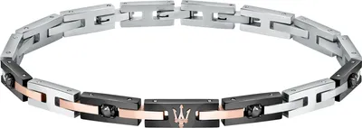 Produktbild von MASERATI BRACELET RG BLK CRYSTAL 100% Edelstahl silber