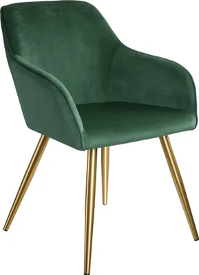 Zdjęcie produktu dla krzesło do jadalni tectake® Marilyn tapicerowane aksamitem 58 x 62 x 82 cm