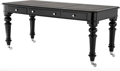 Obrázek produktu pro psací stůl / sekretář Casa Padrino ve vysokém lesku černý klavírní lak 175 x 80 cm