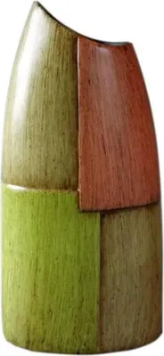 Zdjęcie produktu dla Wazon ceramiczny w kolorach zieleni i pomarańczy 29x14x8 cm