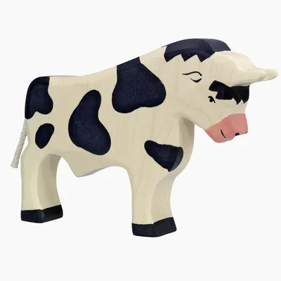 Obrázok produktu pre HOLZTIGER býk z dreva - čierny