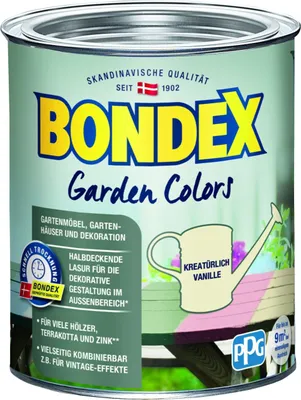 Produktbild von BONDEX Garden Colors Lasur kreatürlich vanille 750 ml
