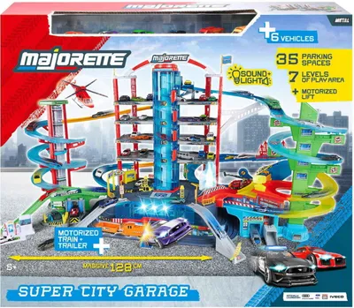 Produktbild von Majorette Super City Garage 6 Vehicles, Fahrzeug- & Schienen-Set, 3 Jahr(e), Mehrfarbig