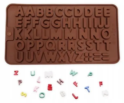 Produktbild von MTSidea Silikonform Buchstaben für Pralinen Schokolade