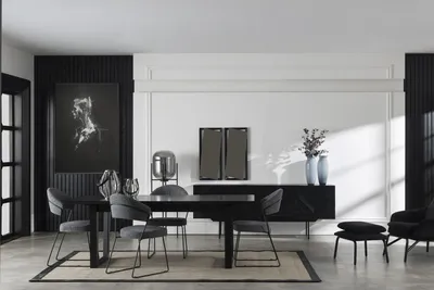 Produktbild von Esszimmer Tisch mit 4 Lehnstühlen Essgarnitur Essgruppe Möbel 5tlg. Set