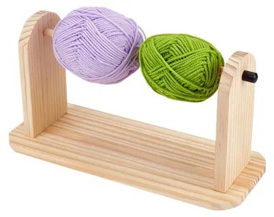 Holz-Garnhalter, tragbar, 33x17x13 cm, für Häkeln & Stricken