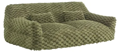 Produktbild von CHITA Sofa aus Fleece, platzsparend, Vakuum-Kompression, Couch 2-Sitzer inkl. 2 Kissen & 1 Decke, kein Aufbau erforderlich