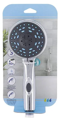 Produktbild von Handbrause mit 4 funktionen inkl. Wasserstopp mit antikalk-system - chrom - Tendance