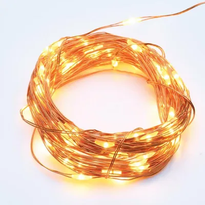 Immagine prodotto di ACA Lighting 300 LED catena decorativa WW cavo rame 220-240V + 8 funzioni IP44 30m+3m 7,2W XCW300WWWAF44