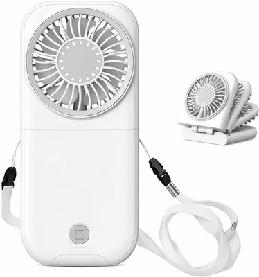 Produktbild von Ultradünner Mini Handventilator,Nackenventilator Faltbarer mit 4 Stufen,2500mAh Akku,Tragbar Leiser USB-C Lüfter für Büro Reisen Outdoor