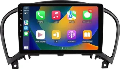 Immagine prodotto di Autoradio con Bluetooth, CarPlay, compatibile con Apple e Android, impianto stereo, navigatore, sistema di navigazione per auto, per Nissan Juke YF15 (2010-2014)
